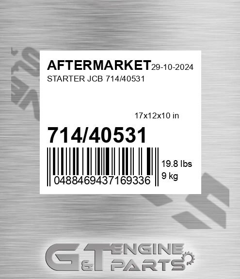714/40531 Starter Jcb 714/40531