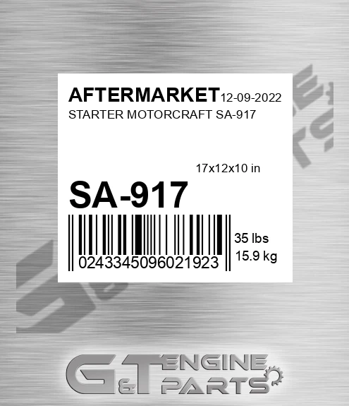 SA-917 Starter Motorcraft Sa-917 for AFTERMARKET