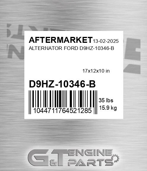 D9HZ-10346-B Alternator Ford D9hz-10346-b for AFTERMARKET