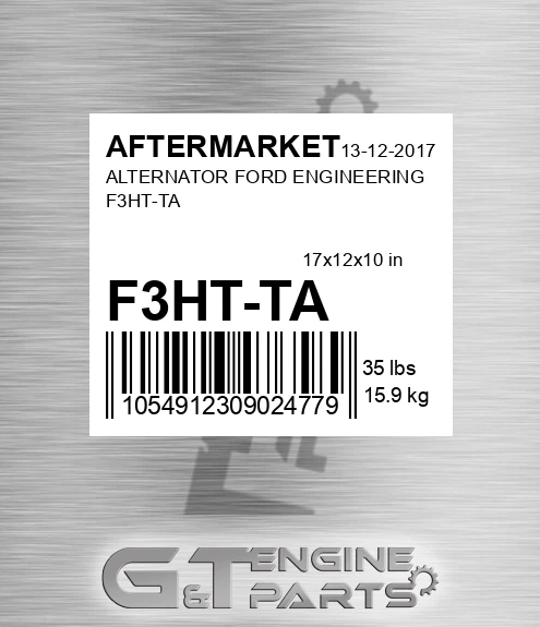 F3HT-TA Alternator Ford Engineering F3ht-ta for AFTERMARKET