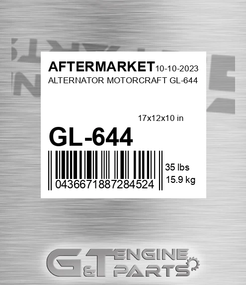 GL-644 Alternator Motorcraft Gl-644 for AFTERMARKET