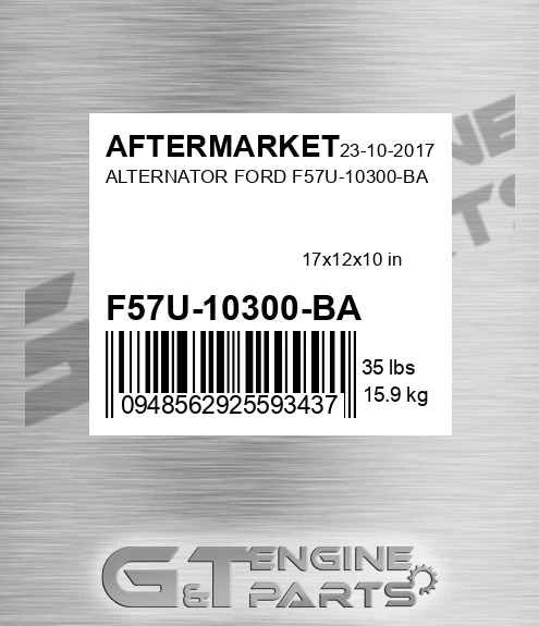 F57U-10300-BA Alternator Ford F57u-10300-ba for AFTERMARKET
