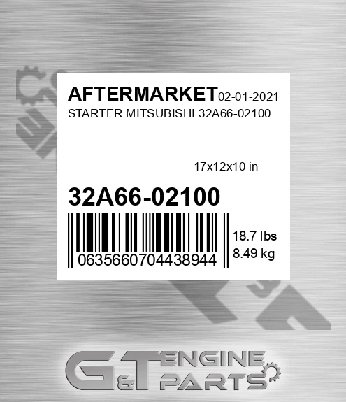 32A66-02100 Starter Mitsubishi 32a66-02100