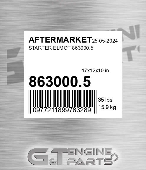 863000.5 Starter Elmot 863000.5 for AFTERMARKET