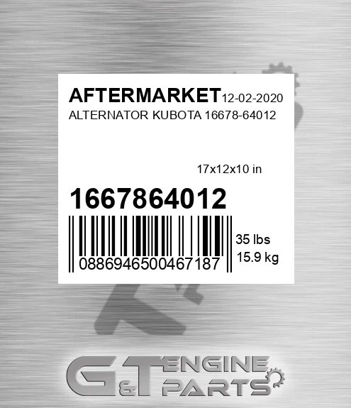1667864012 Alternator Kubota