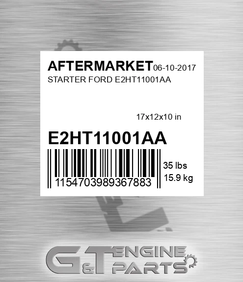 E2HT11001AA Starter Ford for AFTERMARKET