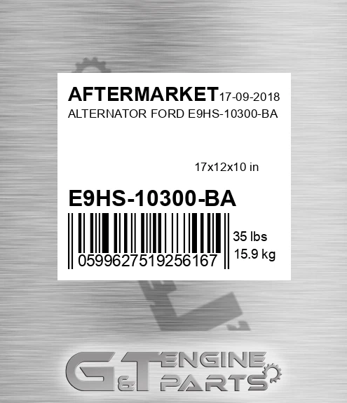 E9HS-10300-BA Alternator Ford E9hs-10300-ba for AFTERMARKET