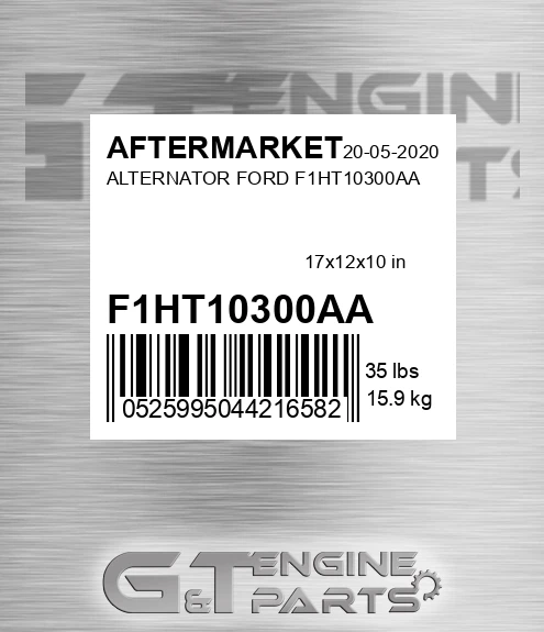 F1HT10300AA Alternator Ford F1ht10300aa for AFTERMARKET