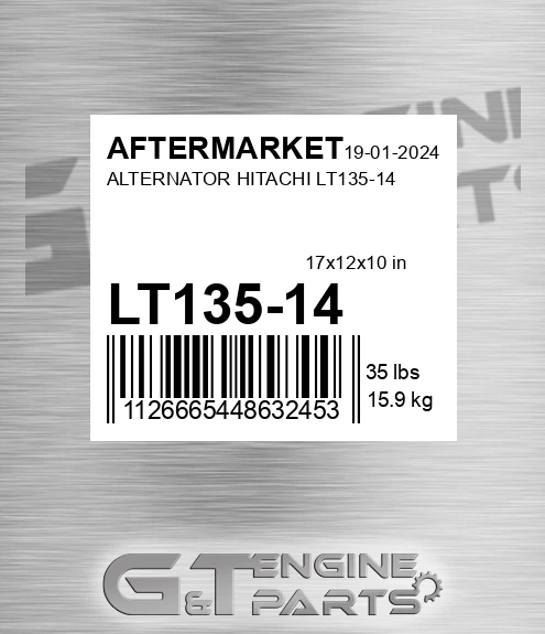 LT135-14 Alternator Hitachi Lt135-14 for AFTERMARKET