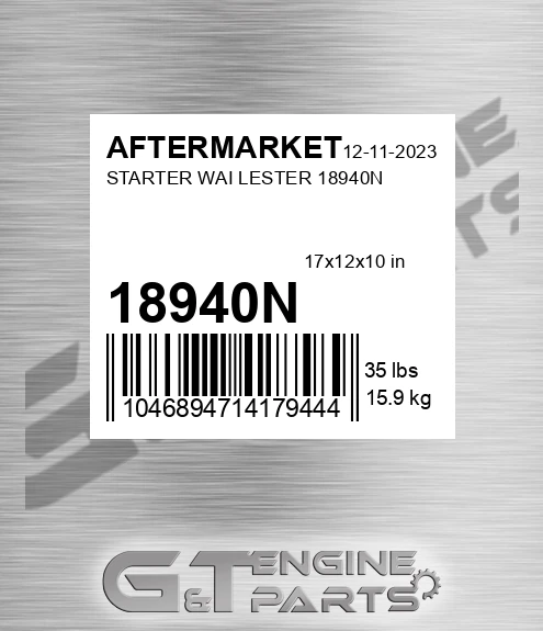 18940N Starter Wai Lester for AFTERMARKET