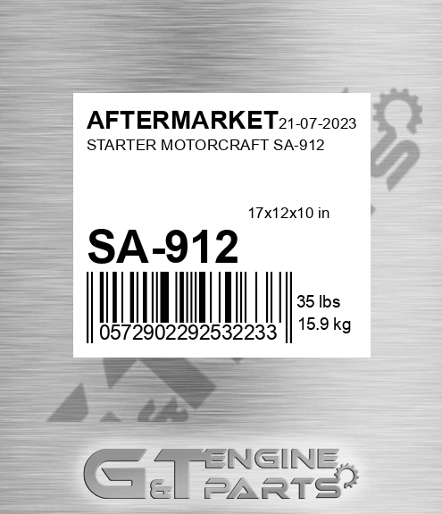 SA-912 Starter Motorcraft Sa-912 for AFTERMARKET