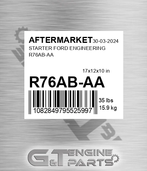 R76AB-AA Starter Ford Engineering R76ab-aa for AFTERMARKET