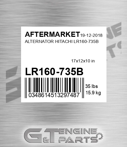 LR160-735B Alternator Hitachi Lr160-735b for AFTERMARKET