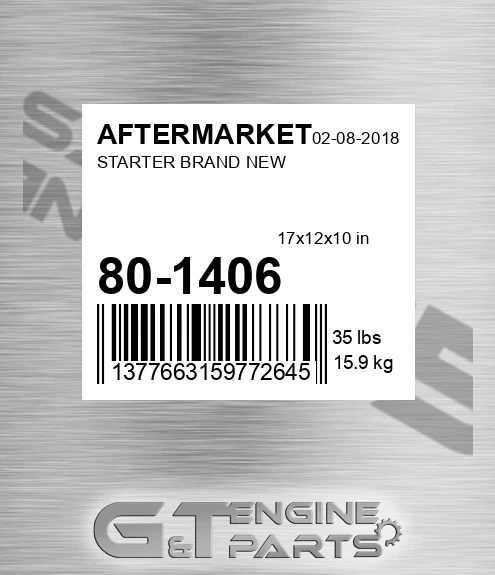 80-1406 Starter Brand New for AFTERMARKET