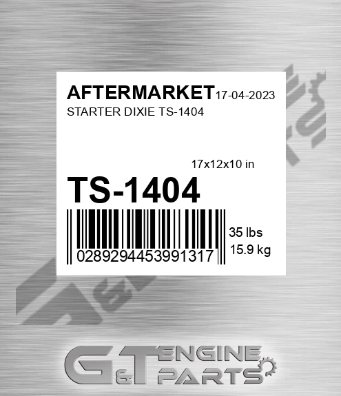TS-1404 Starter Dixie Ts-1404 for AFTERMARKET