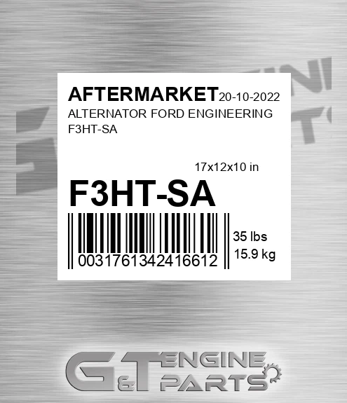 F3HT-SA Alternator Ford Engineering F3ht-sa for AFTERMARKET