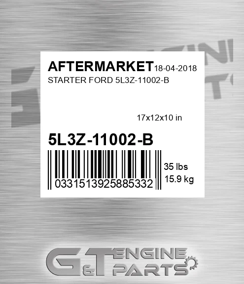 5L3Z-11002-B Starter Ford 5l3z-11002-b for AFTERMARKET