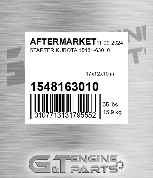 1548163010 Starter Kubota for AFTERMARKET
