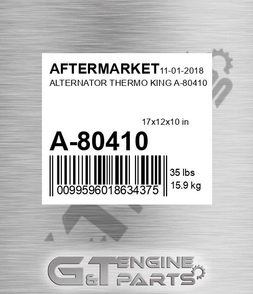 A-80410 Alternator Thermo King A-80410