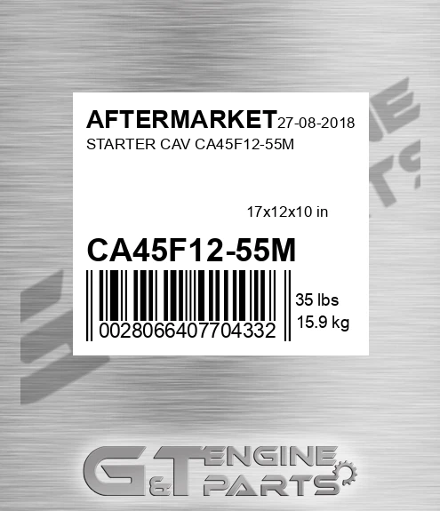 CA45F12-55M Starter Cav Ca45f12-55m for AFTERMARKET