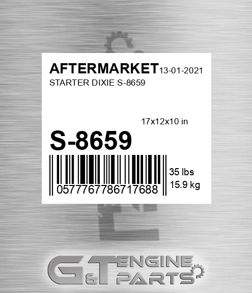 S-8659 Starter Dixie S-8659 for AFTERMARKET