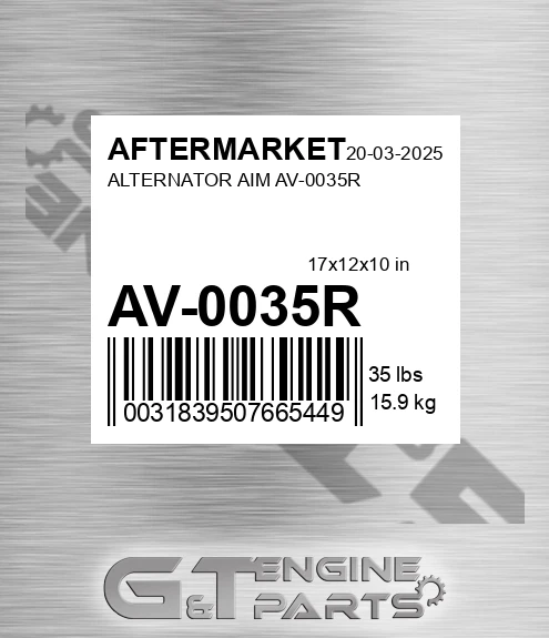 AV-0035R Alternator Aim Av-0035r for AFTERMARKET