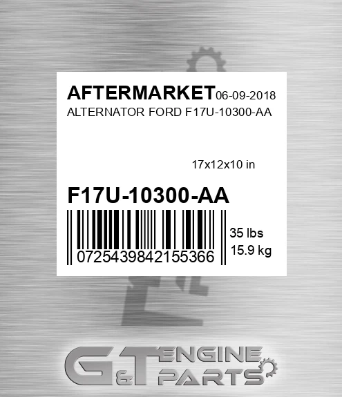 F17U-10300-AA Alternator Ford F17u-10300-aa for AFTERMARKET