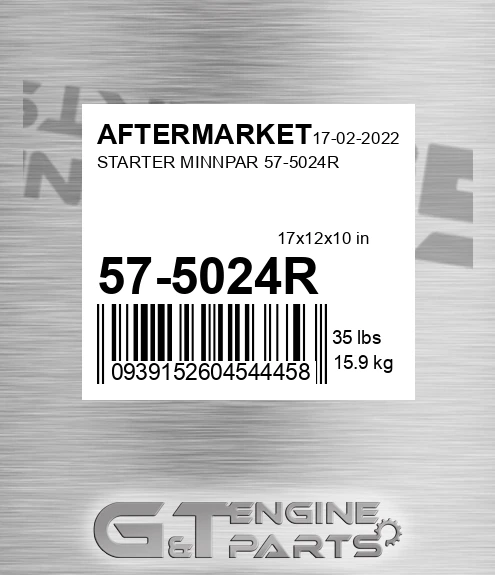 57-5024R Starter Minnpar 57-5024r for AFTERMARKET