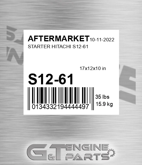 S12-61 Starter Hitachi S12-61 for AFTERMARKET