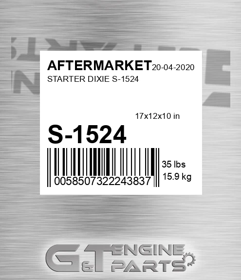 S-1524 Starter Dixie S-1524 for AFTERMARKET