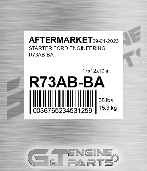 R73AB-BA Starter Ford Engineering R73ab-ba for AFTERMARKET