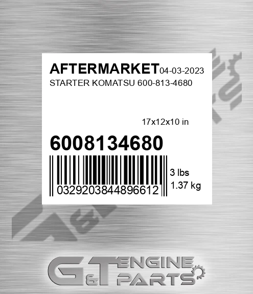 6008134680 Starter Komatsu for AFTERMARKET