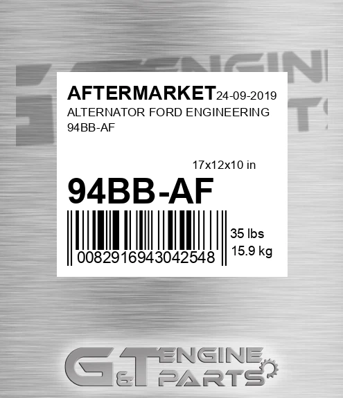 94BB-AF Alternator Ford Engineering 94bb-af for AFTERMARKET