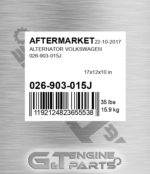 026-903-015J Alternator Volkswagen 026-903-015j for AFTERMARKET