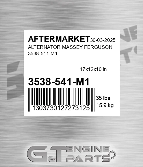 3538-541-M1 Alternator Massey Ferguson 3538-541-m1 for AFTERMARKET