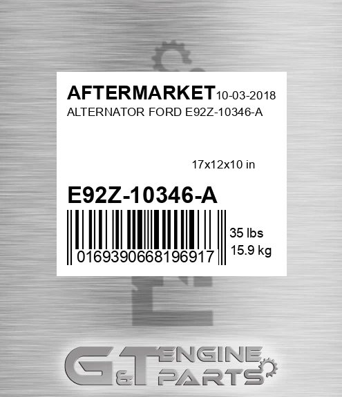 E92Z-10346-A Alternator Ford E92z-10346-a for AFTERMARKET