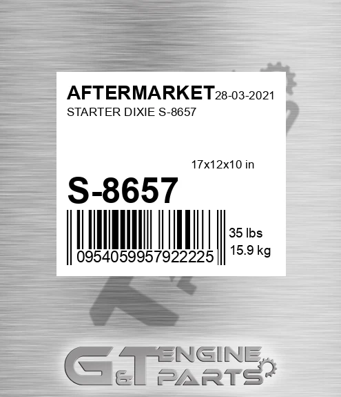 S-8657 Starter Dixie S-8657 for AFTERMARKET