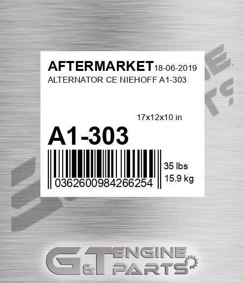 A1-303 Alternator Ce Niehoff A1-303 for AFTERMARKET