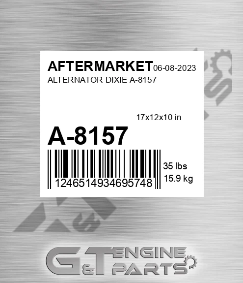 A-8157 Alternator Dixie A-8157 for AFTERMARKET