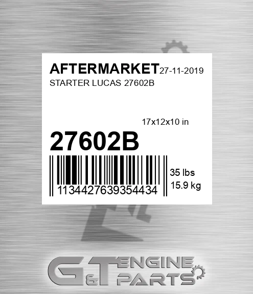 27602B Starter Lucas for AFTERMARKET