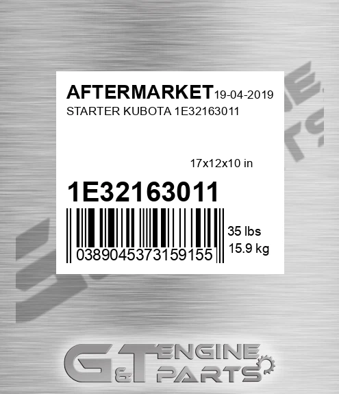 1E32163011 Starter Kubota 1e32163011 for AFTERMARKET