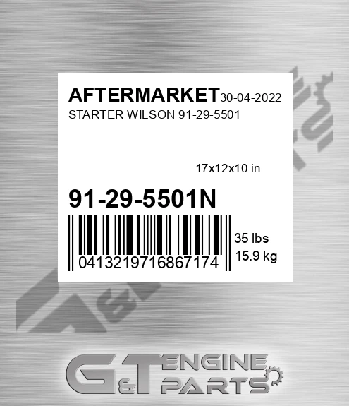 91-29-5501N Starter Wilson 91-29-5501 for AFTERMARKET