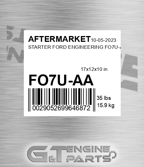 FO7U-AA Starter Ford Engineering Fo7u-aa for AFTERMARKET