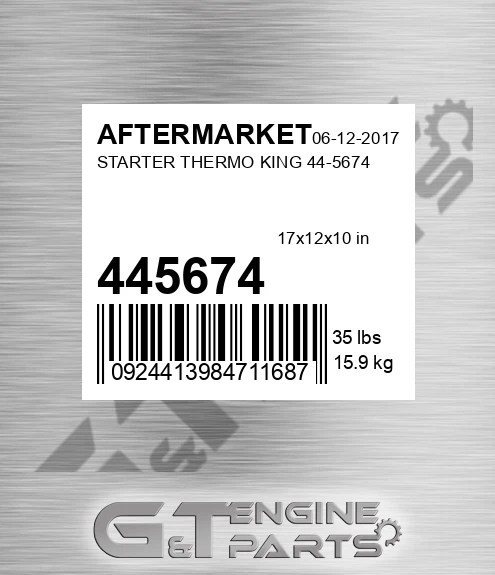 445674 Starter Thermo King