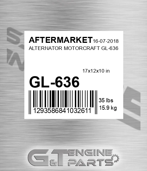 GL-636 Alternator Motorcraft Gl-636 for AFTERMARKET