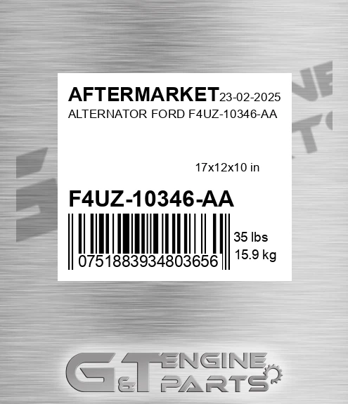F4UZ-10346-AA Alternator Ford F4uz-10346-aa for AFTERMARKET