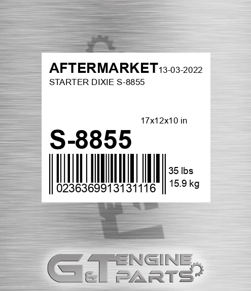 S-8855 Starter Dixie S-8855 for AFTERMARKET