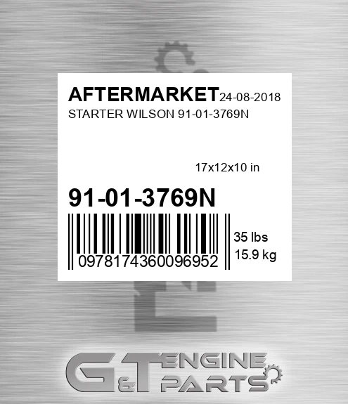 91-01-3769N Starter Wilson 91-01-3769n for AFTERMARKET