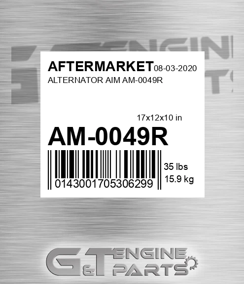 AM-0049R Alternator Aim Am-0049r for AFTERMARKET