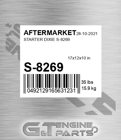 S-8269 Starter Dixie S-8269 for AFTERMARKET